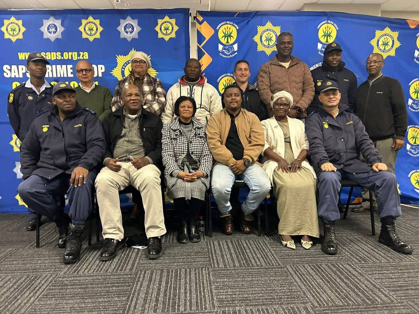 Newly elected Nelson Mandela Bay District CPF Board with SAPS leadership, July 2026